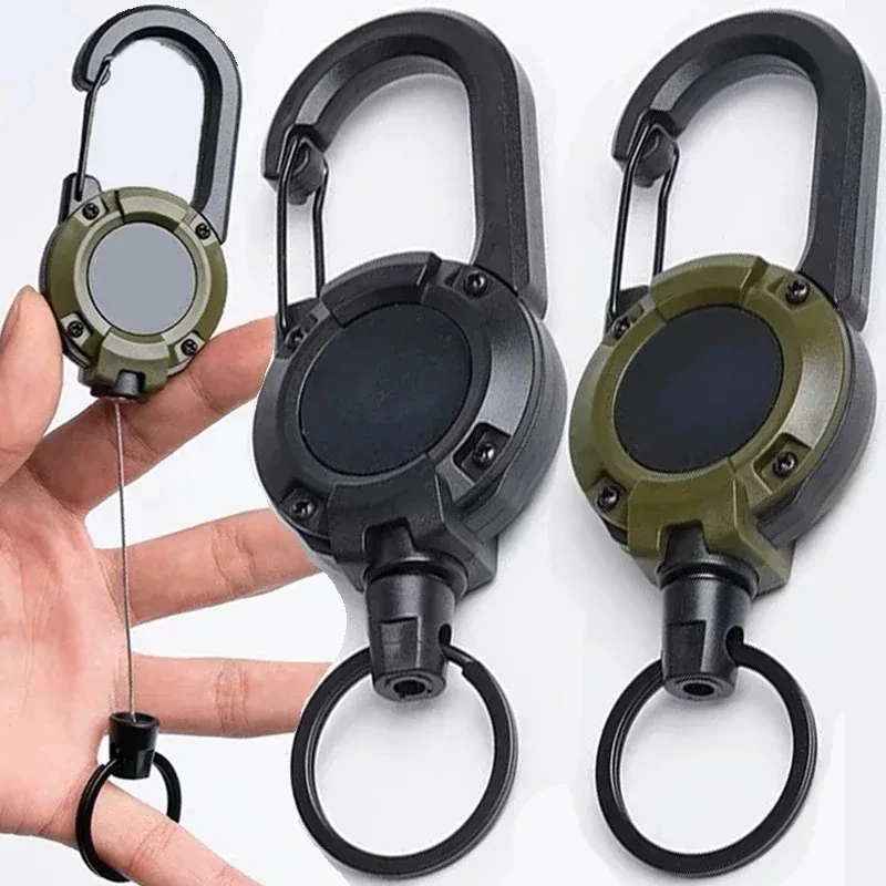 Conventional Reel - Gantungan Kunci Carabiner Tali Tarik Retractable